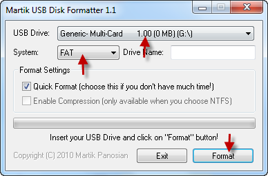 format usb flash drive software